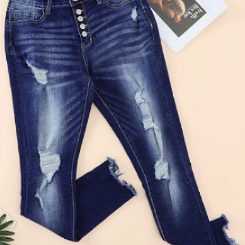 SKINNY HIGH RISE JEANS - Picture 4 of 11